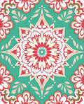 Floral Mandala Pattern Rug
