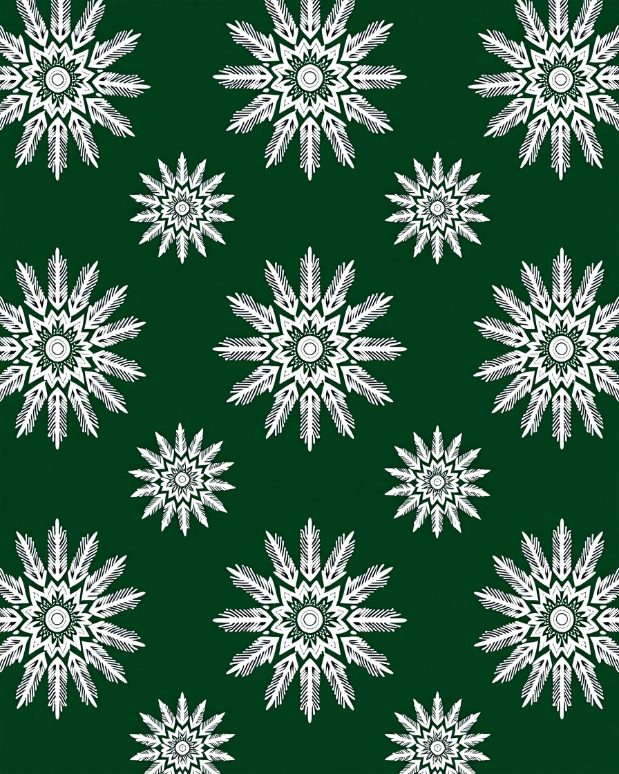 Felted Snowflake Mandala Pattern Decor Rug