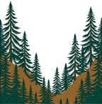 Forest Pine Tree Landscape Design Rug
