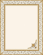 Elegant Golden Scrolls and Flourishes Rug
