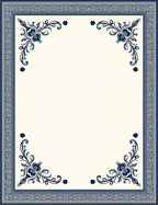 Classic Floral Border Design Rug