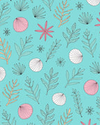 Coastal Seabed Botanical Pattern Rug