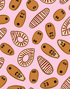 Whimsical Characters And Stripes Pattern Rug