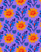 Vibrant Floral Pattern Design Rug