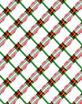 Geometric Red Green White Plaid Rug