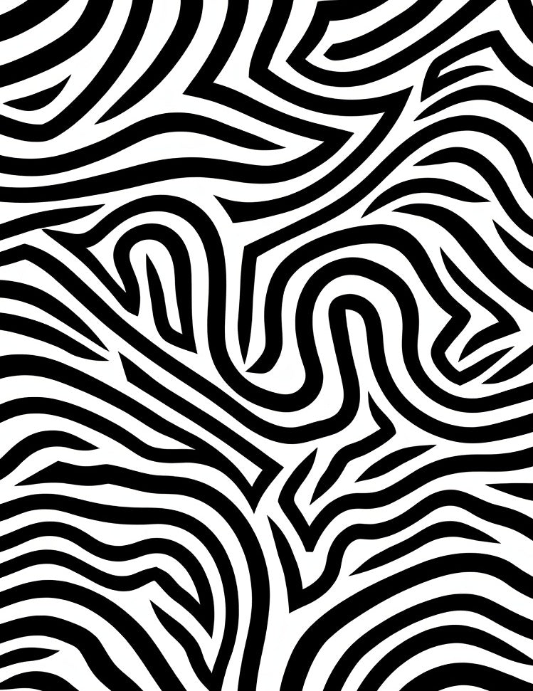 Bold Abstract Zebra Stripe Pattern Rug