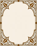 Ornate Leaf Patterned Frame Rug