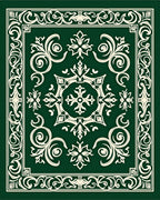 Classic Ivory Floral Patterned Rug