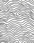 Abstract Black White Wavy Lines Rug