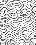 Abstract Black White Wavy Lines Rug