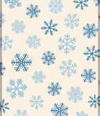 Winter Snowflake Pattern Print Rug