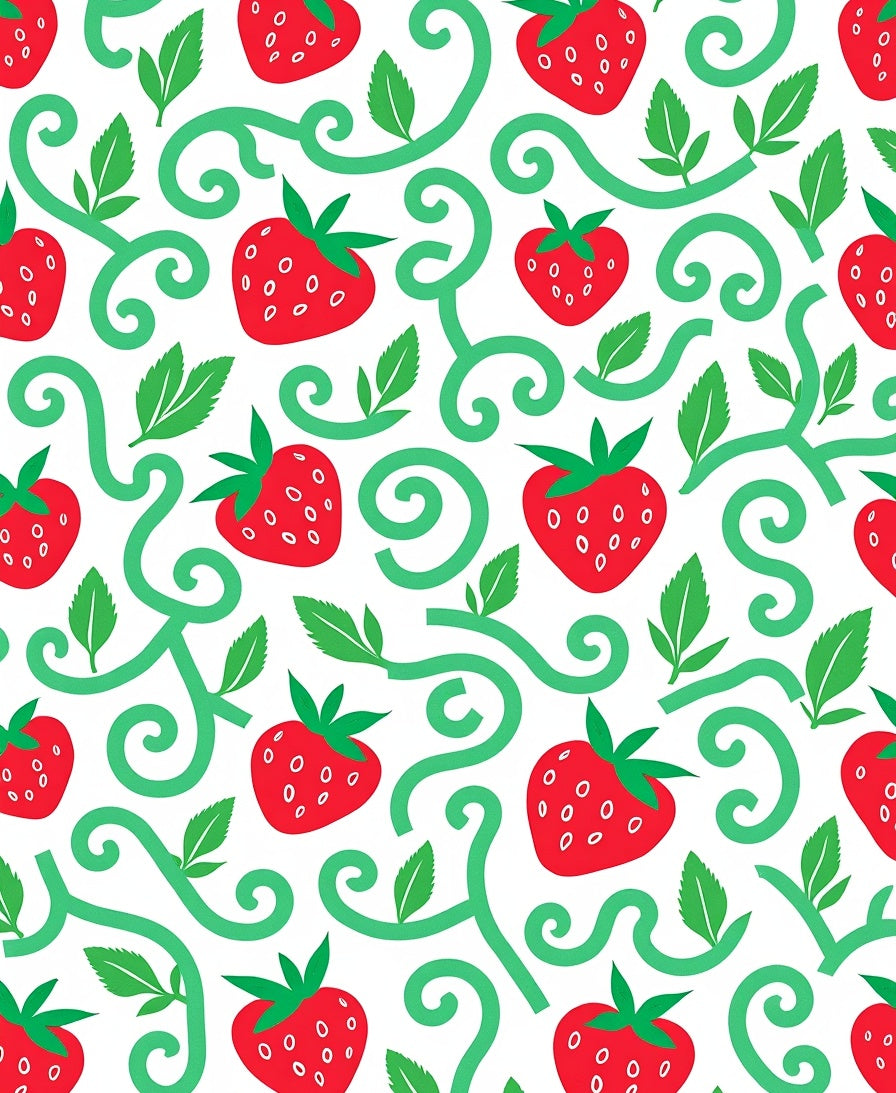 Playful Strawberry Swirl Delight Rug