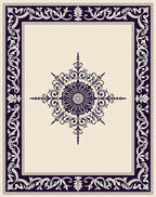 Ornate Floral Scroll Work Rug