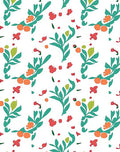Fruity Floral Branch Pattern Rug