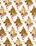 Art Nouveau Bells Swirls Pattern Rug