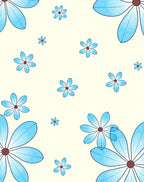 Light Blue Floral Pattern Rug