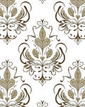 Ornate Floral Scroll Work Pattern Rug