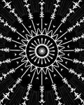 Radiant Sunburst Tribal Style Design Rug