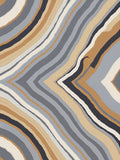 Abstract Wavy Earth Tones Rug