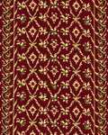 Rich Red Floral Lattice Pattern Rug