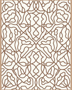 Abstract Vine Pattern Overlay Rug