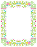 Spring Floral Vine Border Design Rug
