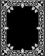 Elegant Floral Scrollwork Border Design Rug