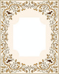 Elegant Floral Scrollwork Detailed Frame Rug