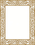 Elegant Scrollwork Frame Design Rug