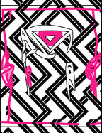 Abstract Pink Geometric Pattern Rug