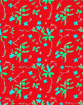Red Floral Vine Pattern Rug