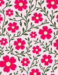 Vibrant Blooms Greenery Pattern Rug