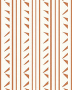 Terracotta Stripe Geometric Pattern Rug