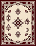 Ornate Floral Medallion Pattern Rug