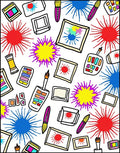 Whimsical Art Splash Design Rug