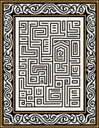 Intricate Maze Patterned Graphic Rug