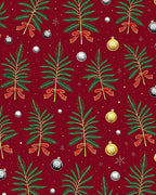 Festive Green Fir Tree Holiday Design Rug