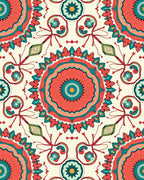 Mandala Inspired Exotic Floral Pattern Rug