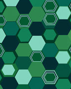 Geometric Hexagon Pattern With 2 Tones Rug
