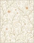 Classic Floral Vine Swirl Pattern Rug
