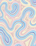 Pastel Swirl Contour Pattern Rug