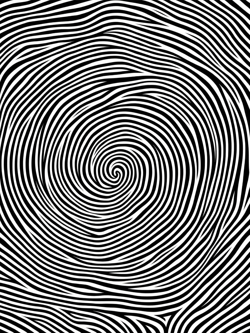 Black White Abstract Swirl Rug