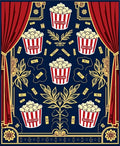 Cinematic Popcorn Pattern Design Rug