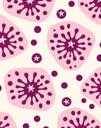 Pink Organic Starburst Pattern Rug