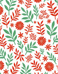 Modern Floral Leaves Pattern Rug