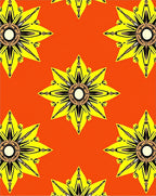 Radiant Yellow Star Art Deco Rug