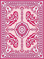 Ornate Mandala Figural Pattern Rug