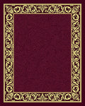 Rich Red Paisley Border Rug