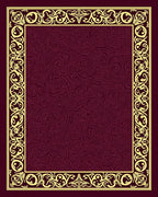 Rich Red Paisley Border Rug