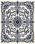 Ornate Flourish Scroll Design Rug